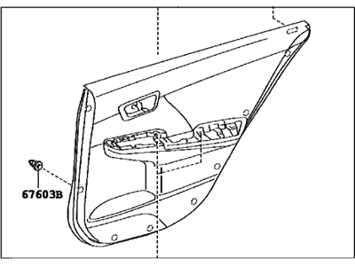 Toyota 67630-06C61-C3 Board Sub-Assy,  Rear Door Trim,  RH
