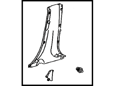 Toyota 62414-06110-C0 Garnish,  Center Pillar,  Lower LH