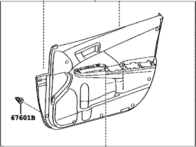 Toyota 67610-06B60-C1 Board Sub-Assy,  Front Door Trim,  RH