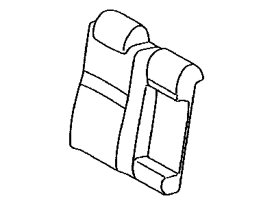 Toyota 71077-06C50-20 Cover,  Rear Seat Back,  RH (For Separate Type)