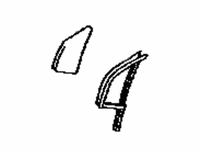 Toyota 68102-52020 Glass,  Front Door Fix Window,  LH