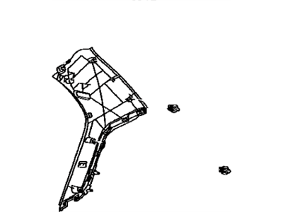 Toyota 62471-52210-B0 Garnish,  Roof Side,  Inner RH
