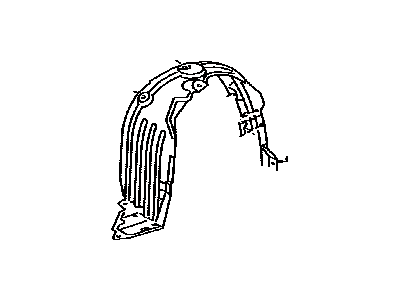 Toyota 53875-52140 Liner,  Front Fender,  RH