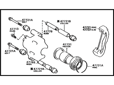 Toyota MR2 Brake Caliper - 47730-12171