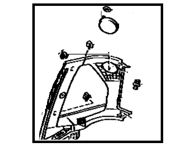 Toyota 62406-17060-01 Garnish, Roof Side Inner, Driver Side