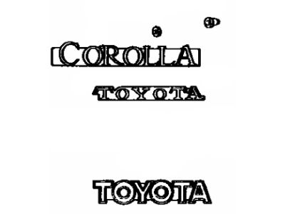 Toyota 75441-12090 Plate, Rear Body Name(Model Mark)