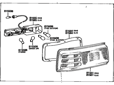 Toyota Supra Back Up Light - 81560-14652