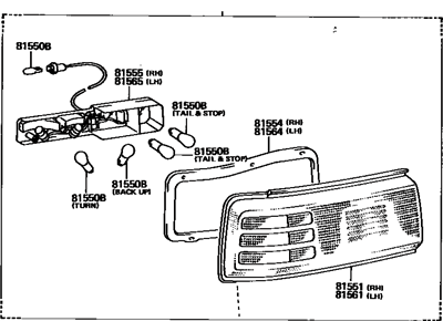 Toyota Supra Back Up Light - 81550-14652