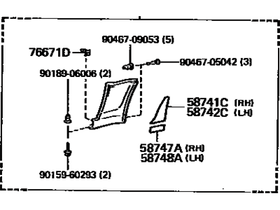 Toyota 76901-19016-28 Mud Guard