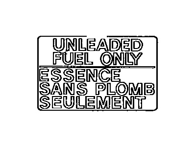 Toyota 74559-14050 Label,  Fuel Information