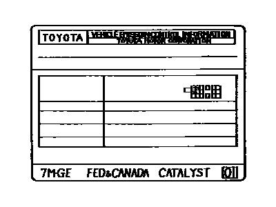 Toyota 11298-42120 Label