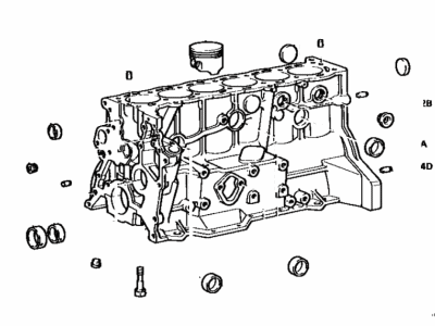 Toyota 11401-49595 Block Sub-Assy,  Cylinder