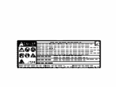 Toyota G9569-47130 Label, Lithium Ion Battery Caution G9569-47130 Toyota Label, Lithium Ion Battery Caution Illustration 1 of 1