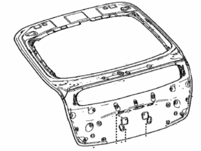 Toyota 67005-47450 Panel Sub-Assy,  Back Door