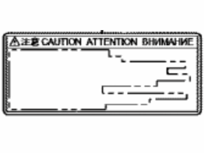 Toyota 861C8-47020 Label,  Mobile Wireless Charger Caution