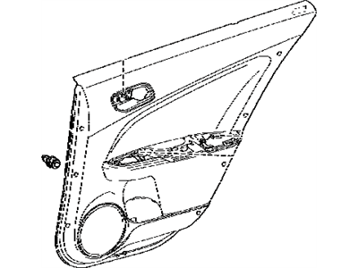 Toyota 67630-47500-C0 Board Sub-Assembly, Rear Door Trim, Passenger Side