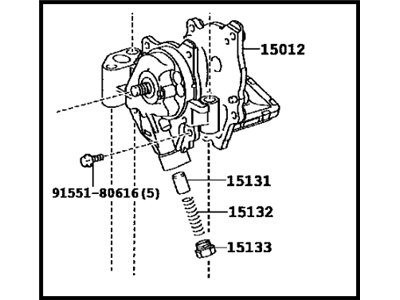 Toyota 15100-37060 Pump Assy,  Oil
