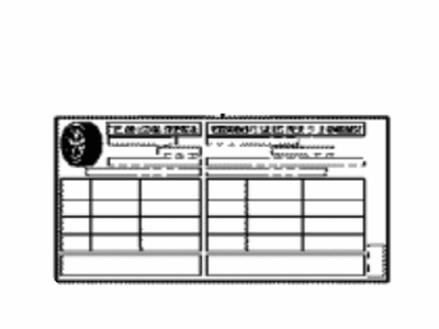 Toyota 42661-33E50 Label,  Tire Pressure Information