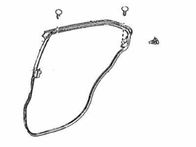 Toyota 67872-33120 Weatherstrip,  Rear Door,  LH