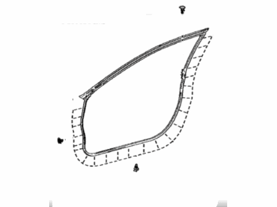 Toyota 67862-33120 Weatherstrip,  Front Door,  LH