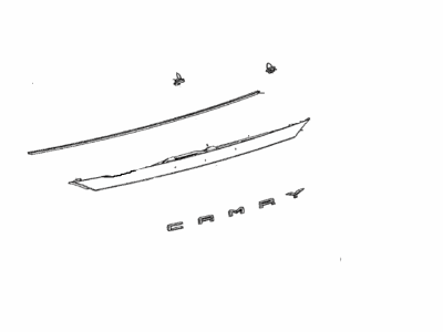 Toyota 76801-33670-C0 Garnish Sub-Assy,  Luggage Compartment Door,  Outside
