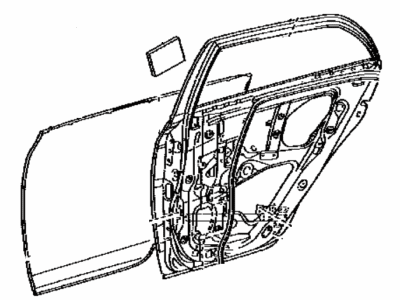 Toyota 67004-12A91 Panel Sub-Assembly, Rear Door, Driver Side
