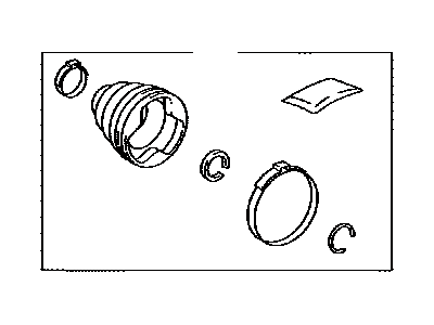 Toyota 04438-32240 Boot Kit,  Rear Drive Shaft,  Inboard Joint,  LH