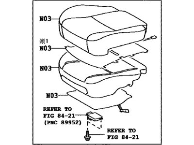 Toyota 71001-1AW30-B0 Cushion Assembly, Front Seat, Passenger Side