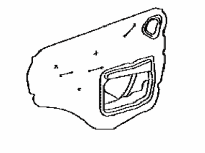 Toyota 67832-12450 Cover,  Front Door Service Hole,  LH