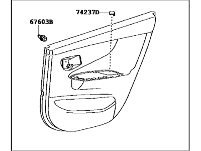 Toyota 67620-12G41-E1 Board Sub-Assy,  Front Door Trim,  LH