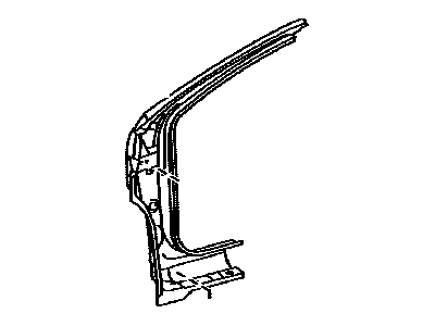 Toyota 61131-12740 Pillar, Front Body, Outer Passenger Side