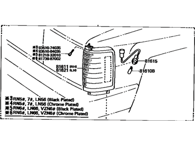 Toyota Pickup Side Marker Light - 81610-89163