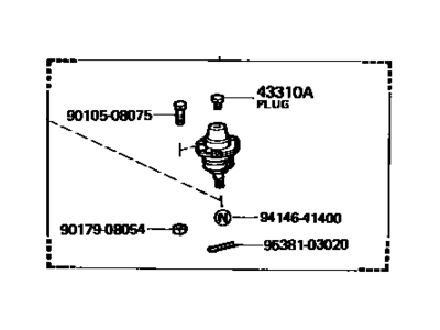 Toyota 43350-39045 Ball Joint, Passenger Side