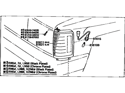 Toyota Pickup Side Marker Light - 81620-89162
