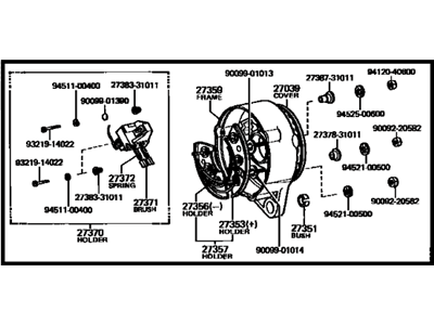 Toyota 27350-33011 Frame Assembly, Rectifier End