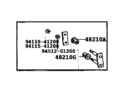 Toyota 04483-35020 Shackle Kit, Rear Spring