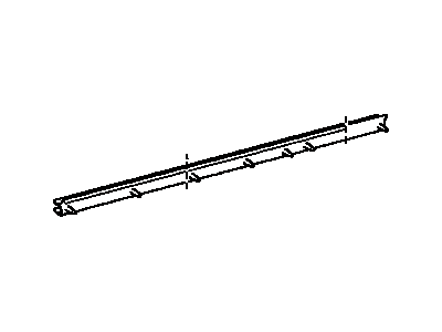 Toyota 68172-33040 Weatherstrip,  Front Door Glass,  Inner LH