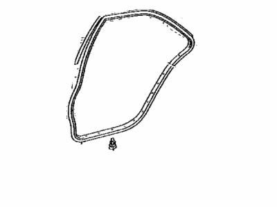 Toyota 67871-33060 Weatherstrip,  Rear Door,  RH