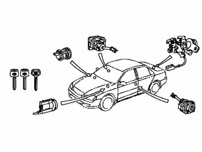 Toyota Camry Door Lock Cylinder - 69005-3T071