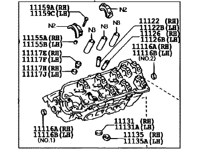 Toyota Camry Cylinder Head - 11102-29075