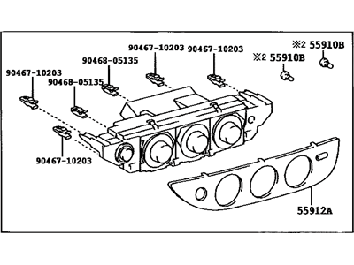 Toyota 55902-33530 Panel Sub-Assy,  Air Conditioner