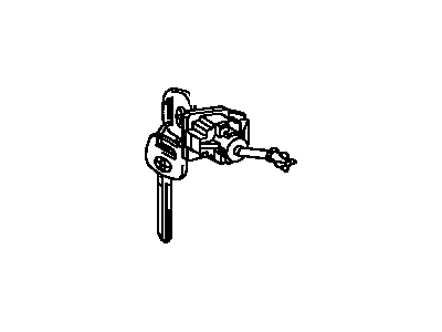 Toyota 69051-33220 Cylinder & Key Set, Door Lock, Passenger Side