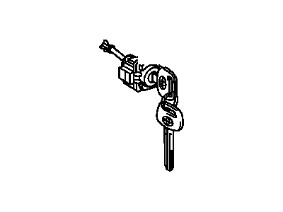 Toyota 69052-33230 Cylinder & Key Set,  Door Lock,  LH