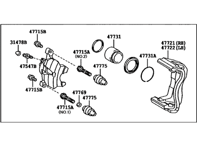 Toyota 47730-33190 Cylinder Assy,  Front Disc Brake,  RH