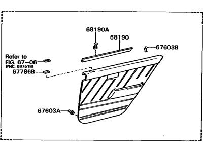 Toyota 67630-16250-01 Rear Door Trim