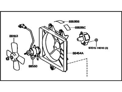 Toyota Fan Motor - 88590-32081