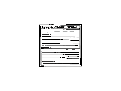 Toyota 42661-32140 Info Label
