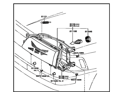 Toyota 81110-32200 Headlamp Assembly