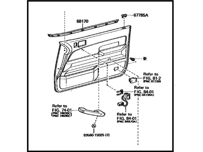 Toyota 67610-32500-03 Board Sub-Assembly, Front Door Trim, Passenger Side 67610-32500-03 Toyota Board Sub-Assembly, Front Door Trim, Passenger Side Illustration 1 of 1