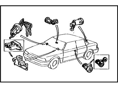 Toyota 69005-32230-02 Cylinder Set, Lock